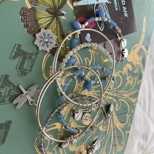 Alex and ani lotus and dragonfly set